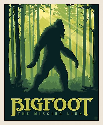 #ad Bigfoot The Missing Link Panel Legends of National Parks Digitally Printed 36x43