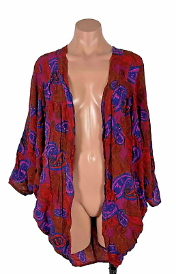 #ad Volcom Cut it Out One Size Wrap Cover up Shrug Kimono Boho Layer Festive Paisley