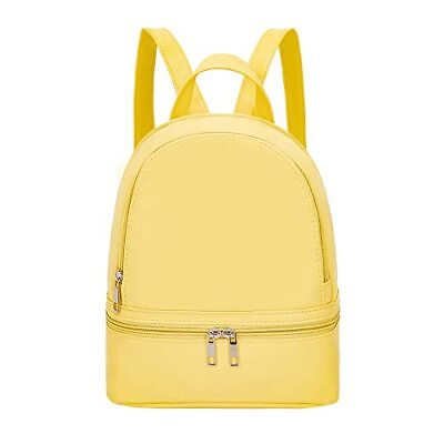 #ad Cute Fashion Mini Backpack Leather for Women Yellow1