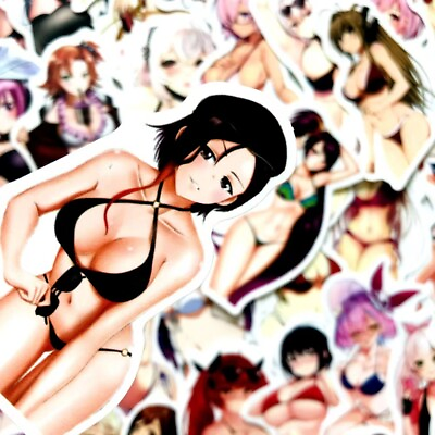 #ad 100Pcs Sexy Anime Girls Waifu Women Vinyl Stickers Pack Hentai Ahegao Decals Lot