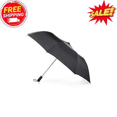 #ad Totes Black Auto Open Umbrella With NeverWet Eco Friendly Recycled Fabric