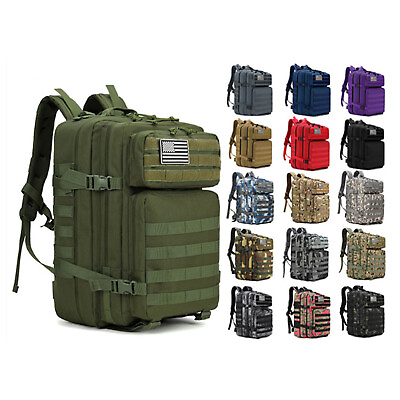 45L Large Military Tactical Backpack Men Army Molle Bag Rucksack Survival Pack $32.99