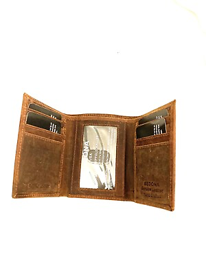 #ad Buffalo Leather Trifold Wallet