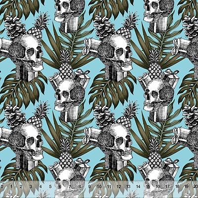 #ad Skulls Bearing Gifts Home Decor Fabric Polyester 62quot; W Sold by the Yard
