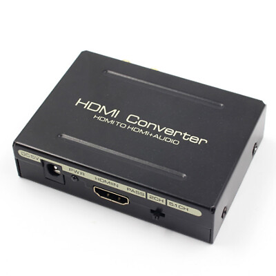 #ad 1080P HDMI To HDMISPDIF R L Analog Audio Output Converter Connecter Splitter