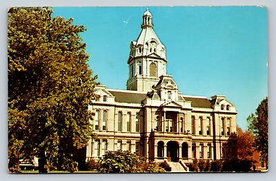 #ad Rockville Indiana IN Parke County Courthouse Made By Dexter VINTAGE Postcard