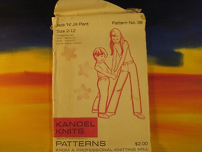 #ad Kandel Knits 38 Girl#x27;s Jack #x27;n#x27; Jill Pants Sewing Pattern Sz 2 12