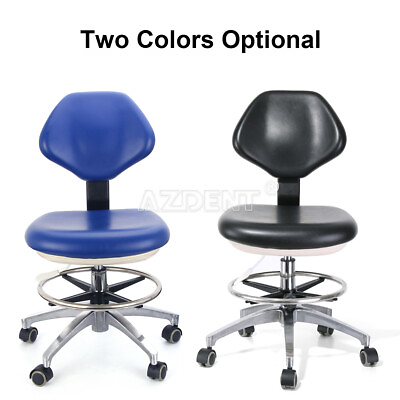 #ad PU Leather Adjustable Hydraulic Stool Rolling Chair for Dental Massage Salon Spa