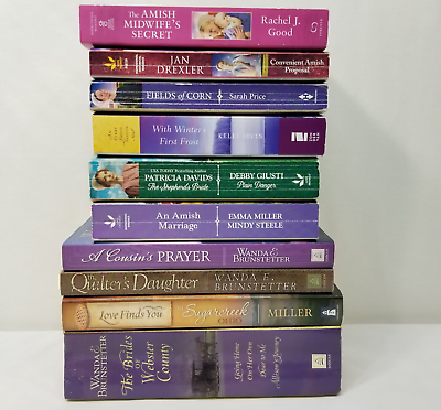 #ad Amish Christian Romance Novels Lot Of 10 Books Inspirational Instant Library Set