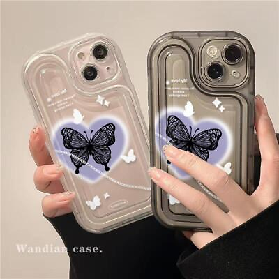 #ad Creative Butterfly Cute Air Bag impact Plastic Back Case For iphone 14 13 12 11