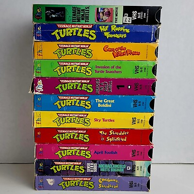 #ad HUGE Lot of 11 TMNT VHS 80’s Vintage f.h.e amp; Movie Teenage Mutant Ninja Turtles