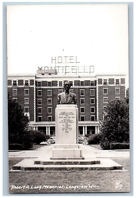 #ad Longview WA Postcard RPPC Photo Robert A. Long Memorial Hotel Monticello c1940#x27;s