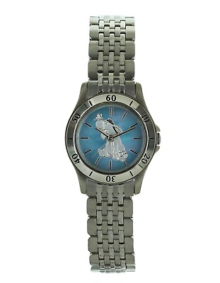 #ad Ladies cute DISNEY collectible Eeyore watch Silver tone MU0202