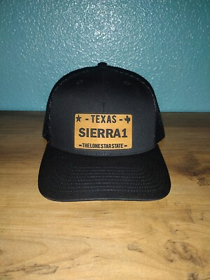 #ad Custom Message Texas Plates Laser Engraved Leather Patch Hat Richardson 112