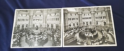 #ad TWO ORIGINAL PHOTOS OF THE MAIN READING ROOM: LIBRARY OF CONGRESS: G