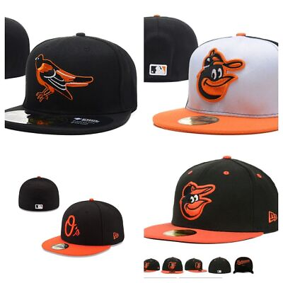 #ad Baltimore Orioles Fitted Hat Cap MLB New Series Mens Baseball Cap Bird Logo Hat