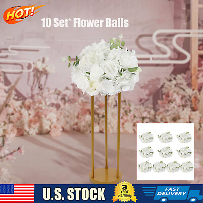 #ad NEW 10X Artificial Flower Ball 12 Heads Wedding Flower Balls for Centerpieces