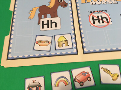 #ad Hank Horse Letter Hh DIY File Folder game Printed Uncut