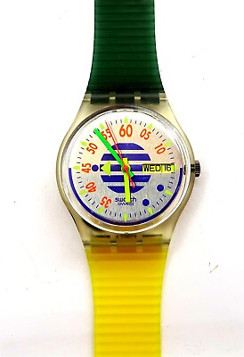 #ad Swatch Watch HIGH PRESSURE GK701 New 1992 with Case and Papers Fast Shipping