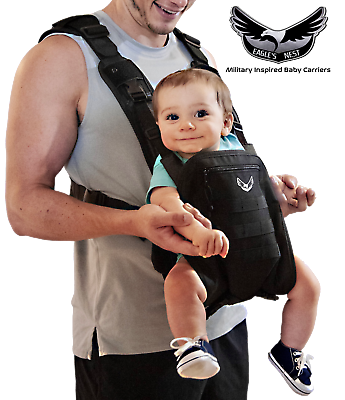 #ad LIQUIDATION SALE Eagle#x27;s Nest Military Inspired Tactical Baby Carrier Black