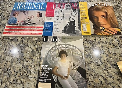#ad VTG Lot 4 Ladies Home Journal LOOK McCalls 1960’s Jacqueline Kennedy issues