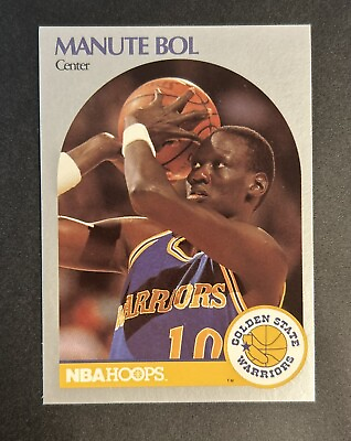 #ad Manute Bol 1990 91 Hoops No.112 Golden State Warriors