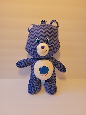 #ad Care Bears Stuffed Plush Grumpy Bear Blue Chevron Zig Zag 2017 Kelly Toy 13quot;