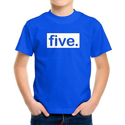 #ad Toddler Kids Youth T shirt 5th Birthday Shirt 5 Year Old boy Birthday Five Fifth