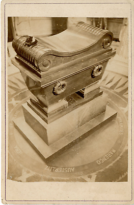 #ad France Paris tombeau de Napoléon 1er vintage albumen carte cabinet Tirage a