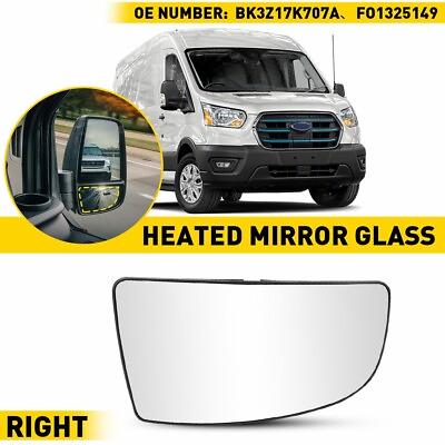 #ad Mirror Glass Lower Convex Side for Transit Passenger Ford 150 250 350 2015 2019