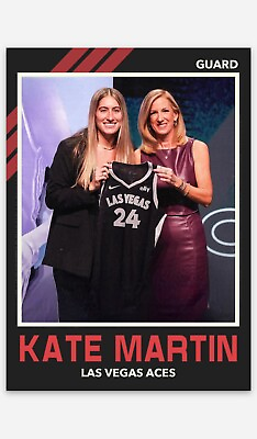 #ad Kate Martin Custom Las Vegas Aces Basketball Card Limited Edition Iowa
