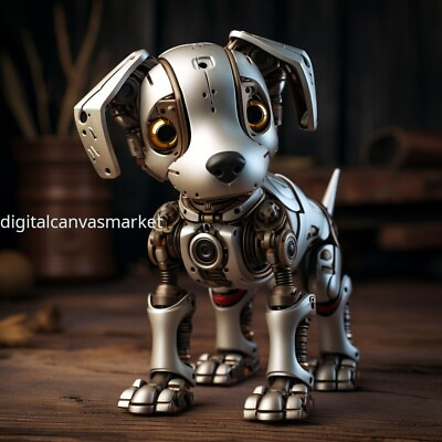 #ad Digital Image Picture Photo Wallpaper Background Robot Dog Art