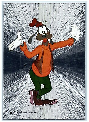 #ad Dufex Goofy Metallic Disney Character Walt Disney Unposted Vintage Postcard