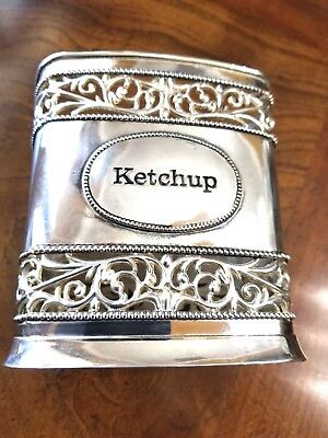 #ad Gorgeous Vintage GODINGER Silver Plater Ketchup Condiment Holder