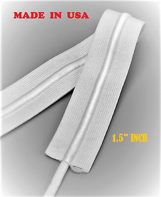 #ad Draw cord elastic 1.5quot; inch wide Drawstring Elastic 25 yards white FREE SHIPPING