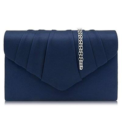 #ad #ad Clutch Purses For Women Suede Pleated Evening Bag Bridal Evening 807 Navy Blue