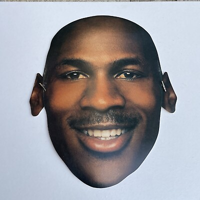#ad Michael Jordan 1998 Restaurant Celebrity Mask Card Face and Fancy Dress Mask