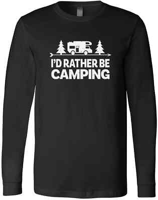 #ad I#x27;d Rather Be Camping Funny Saying Favorite Sports Lovers Gift Graphic T Shirt