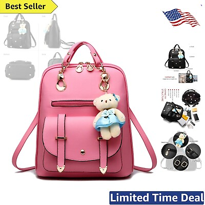 #ad Large Capacity Leather Backpack Purse for Women Cute Mini Backpack for Girls