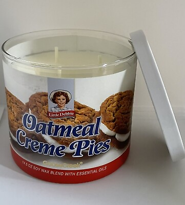 #ad Goose Creek Candle Little Debbie Oatmeal Cream Pie Three Wick 14.5 oz Candle NEW