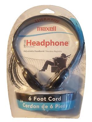 #ad Maxell 190319 Lightweight 48g Black Stereo Headphones 20 20K Adjustable Headband