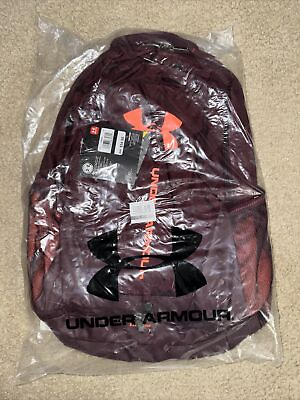 #ad Under Armour UA Hustle 3.0 Backpack Maroon Orange One Size