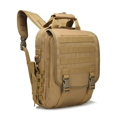 #ad Tactical Molle Shoulder Backpack Outdoor Hiking Travel Laptop Pack Computer Bag