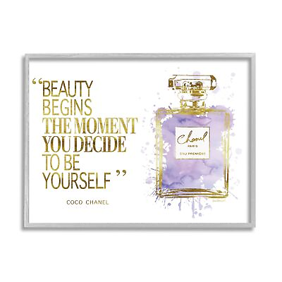 #ad Stupell Beauty Begins Designer Quote Purple Glam Perfume