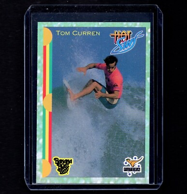 #ad TOM CURREN 1993 Futera Hot Surf Surfing Rookie RC Card #19 Mint PSA
