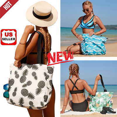 #ad Unisex Gym Bag Tote Shoulder Bag Beach Bag With Zipper Gym Picnic Travel Beach