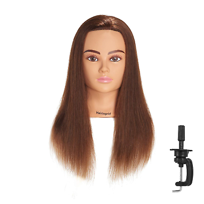 #ad Hairingrid Mannequin Head 20quot; 22quot; 100% Human Hair Hairdresser Cosmetology Head