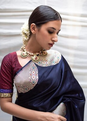#ad Stunning Indian Party Designer soft Silk Saree Bollywood Sari wedding Pakistani