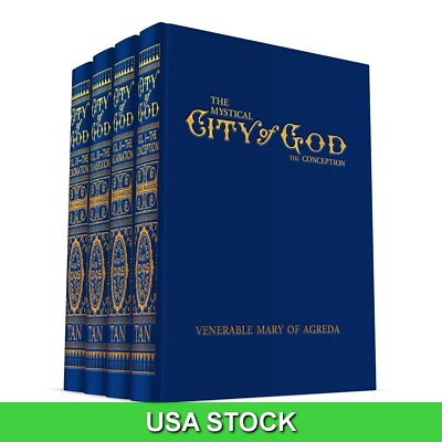 #ad Mystical City Of God by Mary of Agreda : Volume I IV Hardcover NEW