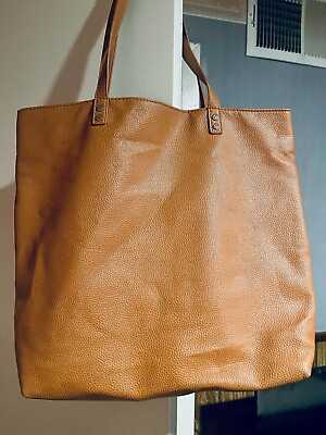 #ad Jewel Extra Large Tote hobo style tan Faux Leather bag